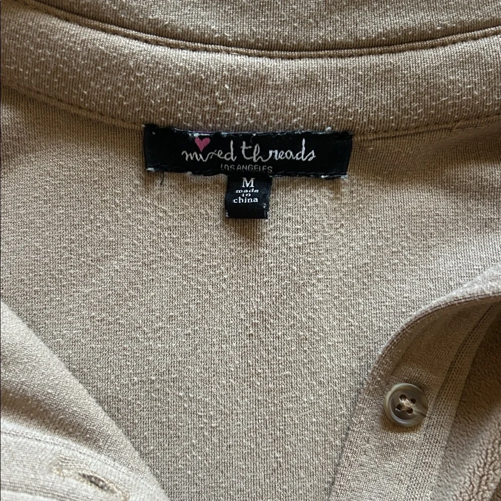 Tan Button Down Shirt - Picture 2 of 4